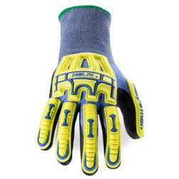 HexArmor 3015 Helix Blue/Black Ultra-Thin HPPE/Steel A2 Cut Level Cut-Resistant Gloves - 12 Pair