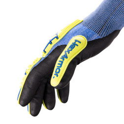 HexArmor 3015 Helix Blue/Black Ultra-Thin HPPE/Steel A2 Cut Level Cut-Resistant Gloves - 12 Pair