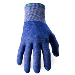 HexArmor 3033 Helix Blue HPPE/Fiberglass with Outer Polyester A6 Cut Level Cut-Resistant Gloves - 12 Pair