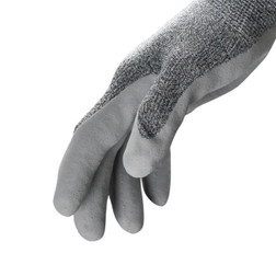 HexArmor 3084 Helix Gray/Green HPPE/Steel A5 Cut Level Cut-Resistant Gloves - 12 Pair
