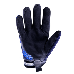 HexArmor 4018 Chrome Series Black/Blue Synthetic Leather A6 Cut Level Mechanic Cut-Resistant Gloves - 12 Pair