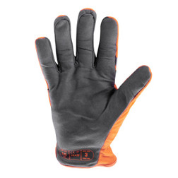 HexArmor 4072 Chrome SLT Gray/Hi-Vis Orange Spandex A6 Cut Level Cut-Resistant Gloves - 12 Pair