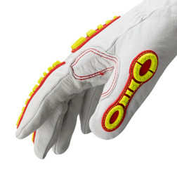 HexArmor 4086 Chrome Series Gray/Red/White SuperFabric A8 Cut Level Insulated Gloves - 12 Pair