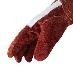 HexArmor 5050 HeatArmor Brown/Brown Cowhide Leather A6 Cut Level Welding Gloves - 12 Pair