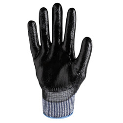HexArmor 9010 9000 Series Black/Blue/Gray Polyethylene Fiber and Glass Giber A8 Cut Level Cut-Resistant Gloves - 12 Pair
