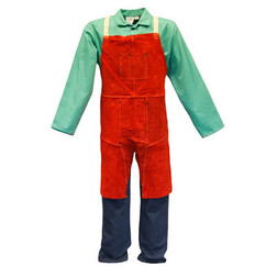 Stanco L2XXSL Red Side-Split Cowhide Leather Split Leg Apron - Each