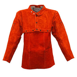 Stanco L260120 Red Side Split Cowhide Russet Leather Cape Sleeve with Collar and 20 in Bib - Each