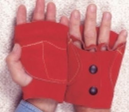 Stanco LBP39SC Cowhide Leather Red Snap Bundler's Pad - Pair