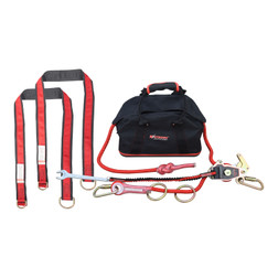 KStrong Wrangler Jr. UFA40012 60 ft Alloy Steel O-Ring and Tensioner Adjustable Horizontal Lifeline System - Each