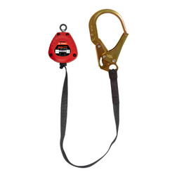 KStrong BRUTE UFS359206 Forged Steel Rebar Hook Self-Retracting Lifeline with Rebar Hook & Dorsal Connector - Each