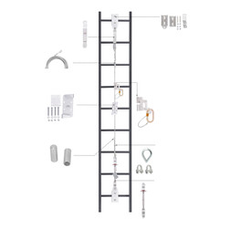 KStrong USCLC0 15 kN Ladder Climbing Cable System - Each