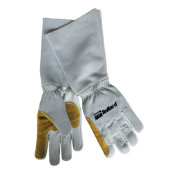 Bullard BGL0801M Leather Pre-Curved Finger Abrasive Blasting Gloves - 6 Pack