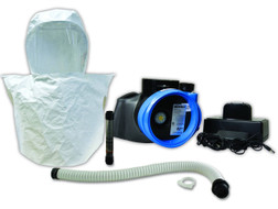 Bullard EVAHLRT3TDB EVAH Series Rechargeable Lithium 7-8.5 cfm Loose Fitting Powered Air-Purifying Hood Respirator System - Each