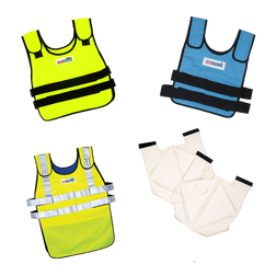 Bullard Isotherm ISO2 Proban Treated Cotton 16 in Lightweight Flame-Retardant Cooling Vest Set with (2) Ice Packs - Each