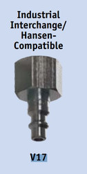 Bullard V17 Industrial Interchange QD Nipple x FNPT 1/4 x 3/8 in Quick-Disconnect Nipple - Each