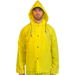 Louisiana Professional Wear 400SCJ Yellow Polyurethane/Nylon Industrial Waterproof Protective Rain Jacket - Each