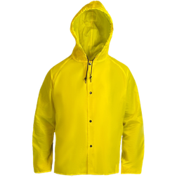Louisiana Professional Wear 410AHJ Yellow Nylon/Polyurethane Industrial Waterproof Protective Rain Jacket with Attached Hood - Each