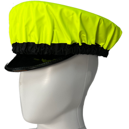Louisiana Professional Wear 910CCV Fluorescent Yellow/Black Nylon/Polyurethane Waterproof Reversible Officer's Cap Cover - Each