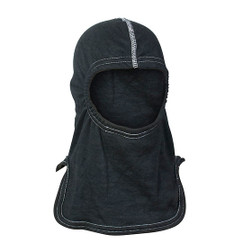 MAJFIRE C6 PAC IA Black 65% Oxidized Polyacrylonitrile (OPF)/35% Artificial Tri-Blend 18 in One-Piece Economical Notched Shoulder Construction Protective Hood - Each