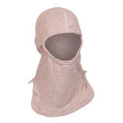 MAJFIRE PBI_PAC IA Light Brown 20% PBI/80% Lenzing FR 18 in One-Piece Economical Notched Shoulder Construction Protective Hood - Each