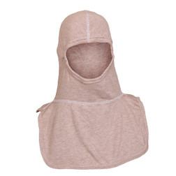 MAJFIRE PBI_PAC II-3PLY Light Brown 20% PBI/80% Lenzing FR 21 in 3-Ply Head/2-Ply Long Notched Shoulder Bib Protective Hood - Each