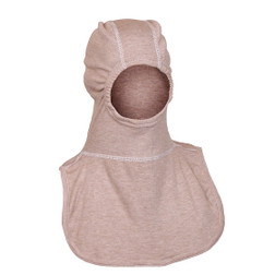 MAJFIRE PBI_PAC II-DS Light Brown 20% PBI/80% Lenzing FR 21 in Comfort Panel Head Long Notched Shoulder Bib Protective Hood - Each