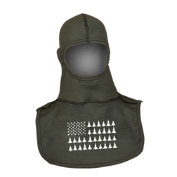 MAJFIRE TREE FLAG PAC II Tree Flag Nomex Blend 21 in Long Notched Shoulder Bib Protective Hood - Each