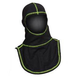 MAJFIRE VSY C6 PAC II Black 65% Oxidized Polyacrylonitrile (OPF)/35% Artificial Tri-Blend 21 in Long Notched Shoulder Bib Protective Hood - Each