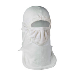MAJFIRE WLH-2-NX One Size Fits All White 100% Nomex 2-Ply Wildland Protective Hood - Each