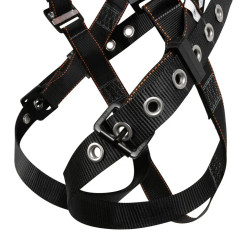 SAFEWAZE V-Select Full Body Harness: 1 D-Ring, Mating Buckle Chest, Tongue Buckle Legs, Multiple Sizes - Each