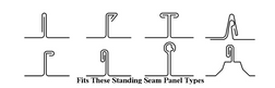 SSRA3 Anchor Plate For Horizontal Lifelines on Standing Seam Metal Roofs - Each