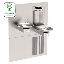 Haws 1011HSA.8 RIVIVE Hydration Station Chilled Recessed Bottle Filler with Hi-Lo Fountains