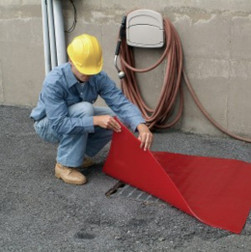 SpillTech ADC36-R Red Polyurethane Square Drain Cover - 1 Pack