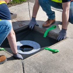 SpillTech ADFI2626OS Black Coated Steel Adjustable Frame Adjustable Frame Inlet Filter Oil & Sediment - Each