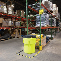 SpillTech A-SPILLSIGN Black on Yellow 19 in 3D Wall Sign - 1 Pack