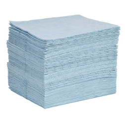 SpillTech BPL100H Protector Blue Polypropylene Heavy Weight Oil-Only Pad - 100 Pack