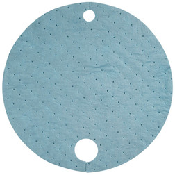SpillTech BTOP Blue Polypropylene Heavy Weight Oil-Only DrumTop Pad - 25 Pack