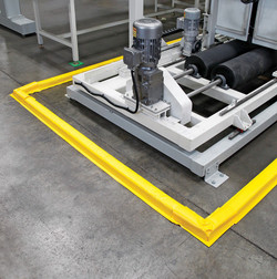 SpillTech BYOB-2S Yellow 18 oz All-Vinyl Covering with Open-Cell Foam Interior Build Your Own Berm Straight Section - 1 Pack
