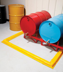 SpillTech BYOB-2S Yellow 18 oz All-Vinyl Covering with Open-Cell Foam Interior Build Your Own Berm Straight Section - 1 Pack