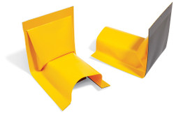 SpillTech BYOB-2WE Yellow 18 oz All-Vinyl Covering with Open-Cell Foam Interior Build Your Own Berm Wall End - 2 Pack