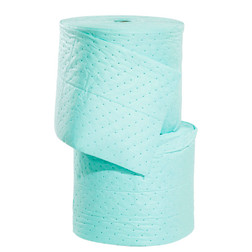SpillTech GNRSF150H Commander Green 100% Polypropylene Heavy Weight Absorbent Split Roll - 2 Pack