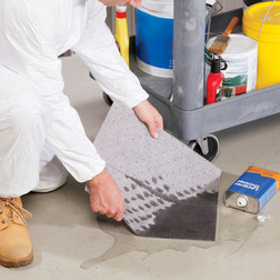 SpillTech GP-H Gray Polypropylene Contractor Grade Pad - 100 Pack