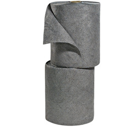 SpillTech GRSB150H Defender Gray Polypropylene Heavy Weight Absorbent Split Roll - 2 Pack