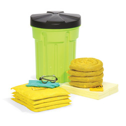 SpillTech SPKHZ-30-HV Bright Green Drum Polypropylene Hi-Viz Overpack HazMat Drum Spill Kit - 1 Pack