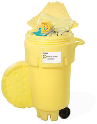 SpillTech SPKHZ-50-WD 50 gal 100% Polyethylene Wheeled OverPack Salvage HazMat Drum Spill Kit - 1 Pack