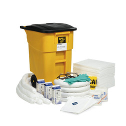 SpillTech SPKO-CAN-WD Bright Yellow 29 in Oil-Only Wheeled Spill Kit - 1 Pack