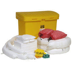SpillTech SPKO-CART5 Bright Yellow Polyethylene Oil-Only Spill Cart Kit - 1 Pack
