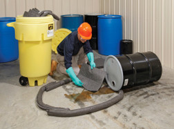 SpillTech SPKU-50-WD Yellow 100% Polyethylene Wheeled OverPack Salvage Universal Drum Spill Kit - 1 Pack