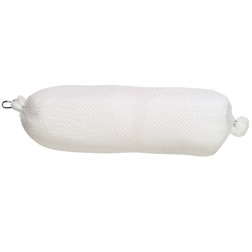 SpillTech WBB818 White Poly Blend Filler/Polyester Netting/Metal Hardware Oil-Only Sock/Net Boom - 10 Pack