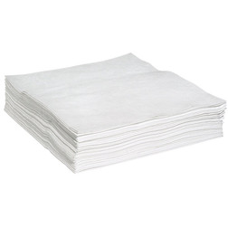 SpillTech WPK50H Responder White Polypropylene Heavy Weight Oil-Only King Pad - 50 Pack